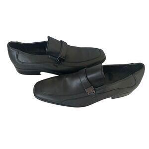 Perry Ellis‎ Portfolio Loafers Dress Shoes Slip On Buckle Black 11